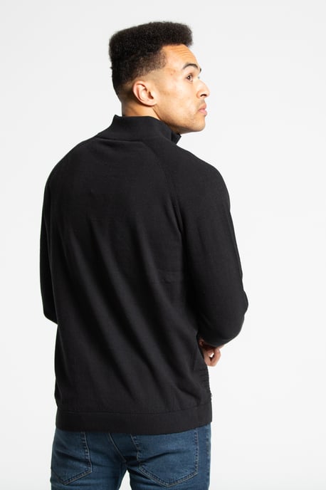 Recycled Cotton Blend 1/4 Zip Textured Jumper