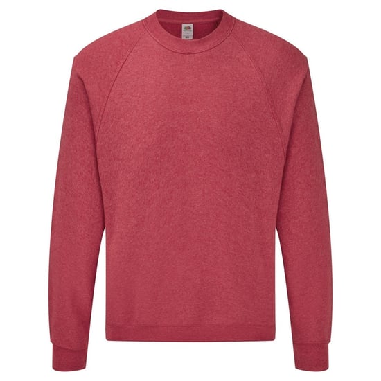 Fruit Of The Loom Mens Raglan Sleeve Belcoro® Sweatshirt (Heather Red) - Image 1