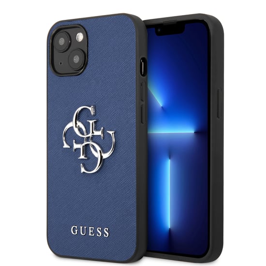 Guess PU Saffiano Big 4G Silver Logo Phone Case