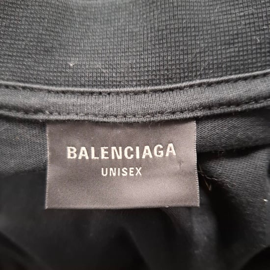 Balenciaga Logotyptryck Stencil Typ T-shirt i Svart Bomull - Image 4