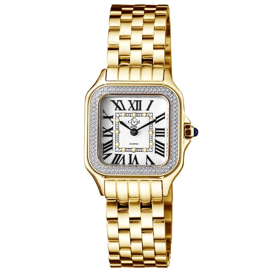GV2 Milan Women's Silver Dial IPYG Stainless Steel Swiss Quartz Watch