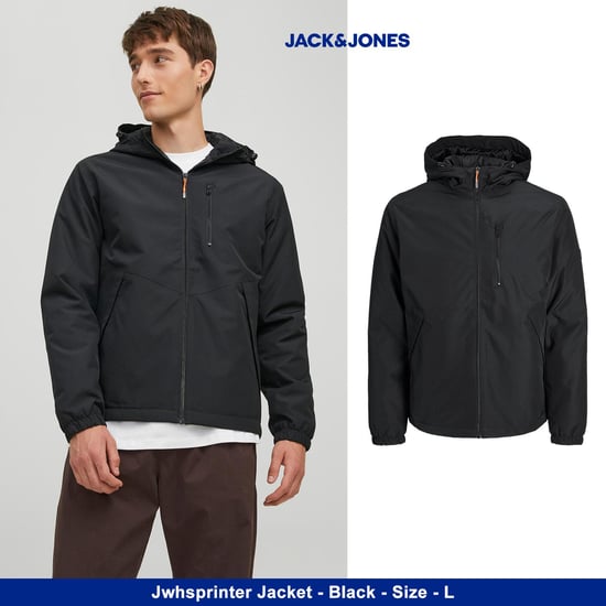 Jack & Jones Men's Long Sleeves Sprinter Outdoor Jacket Black
