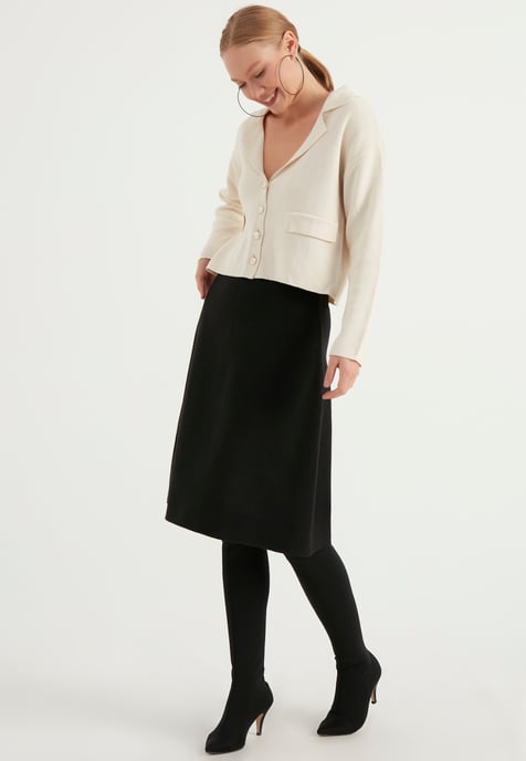 Wool Look Midi Skirt - Image 4