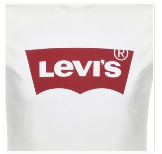 Mens Levi Batwing Tee in White