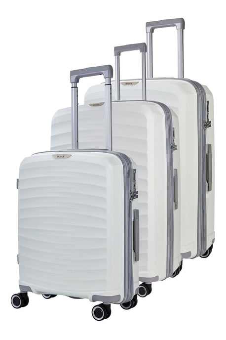 Hard Shell White Suitcase Cabin Luggage