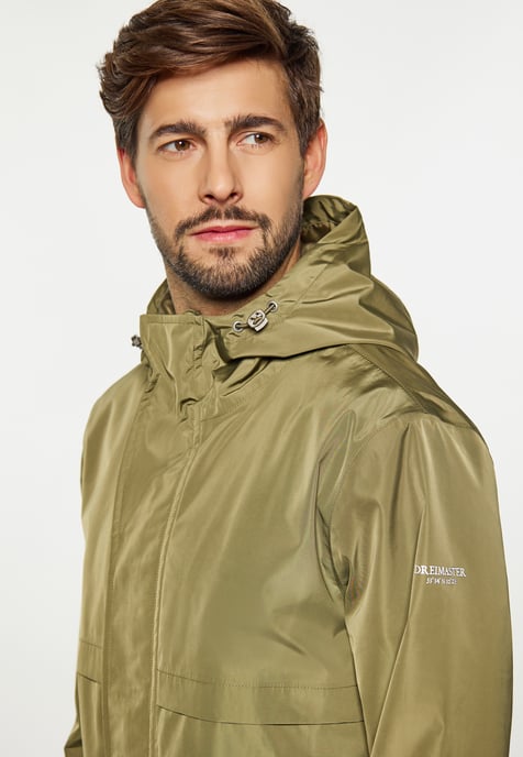 Dreimaster Regenparka gemaakt van gerecyclede materialen Heren militaire olijf - Image 5