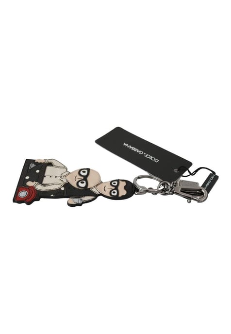 Dolce & Gabbana Women's Leather Dominico Stefano #DGFAMILY Logo Badge Keychain