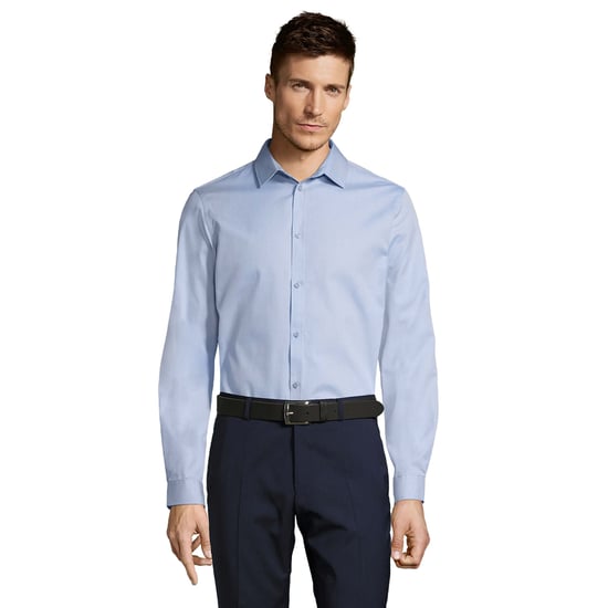 SOLS Mens Brody Herringbone Shirt (Sky Blue) - Image 1