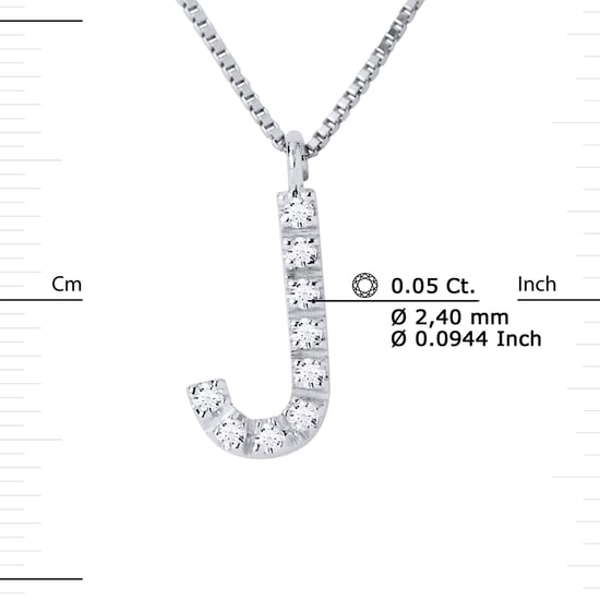 DIADEMA - Necklace with Diamonds - J - White Gold