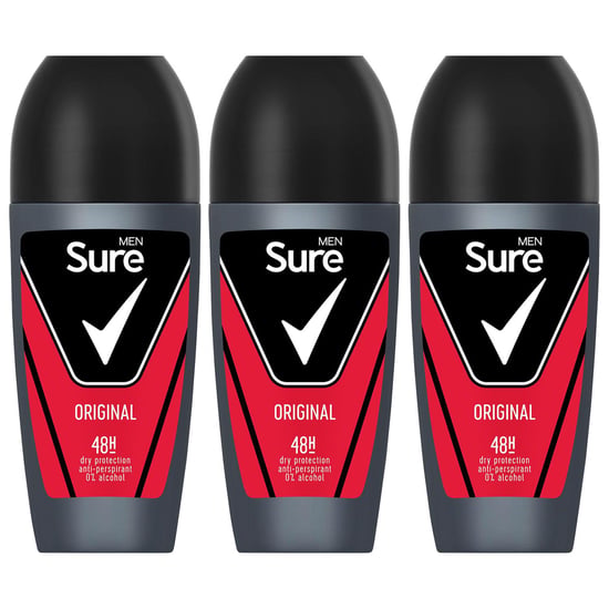 Sure Men Original Anti-perspirant 48H Dry Protection Roll-On Deodorant, 3x50ml