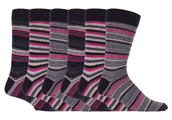 Set van 6 herensokken met gestreept katoen, rijk aan casual kleding - Tokyo - Image 1