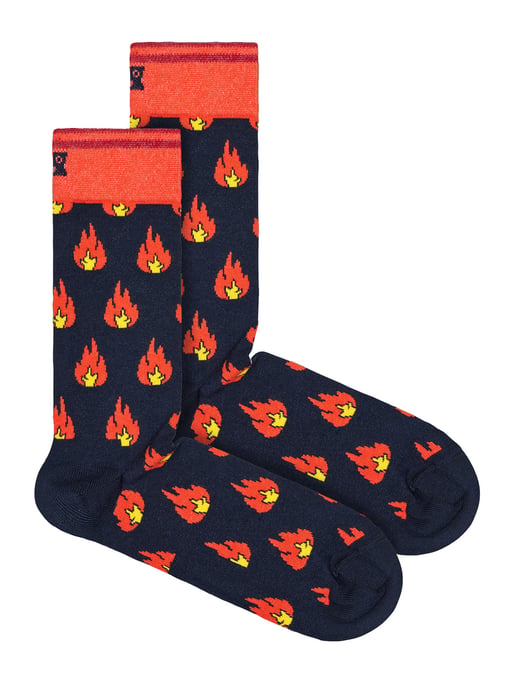 Happy Socks - Novelty Flames Design Socks | Great Gift - Flames - Image 1