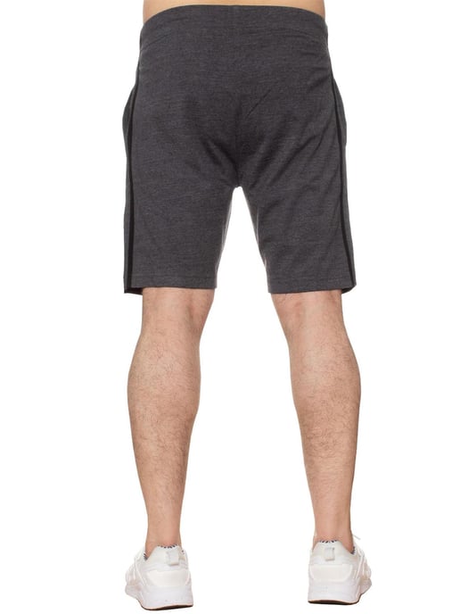 Enzo | Mens T-Shirt & Shorts Loungewear Set - Black/Charcoal - Image 4
