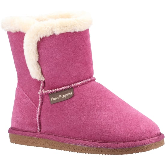 Hush Puppies Womens/Ladies Ashleigh Suede Slipper Boots (Rose) - Image 1