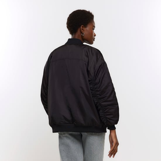 River Island Womens Bomber Jacket Black