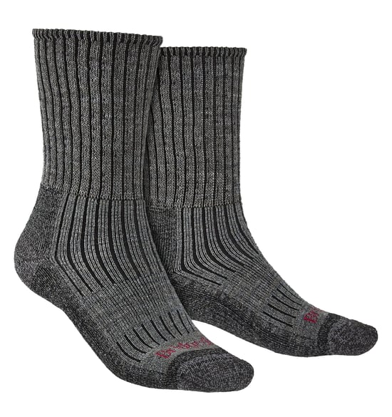 Bridgedale - Mens Hiking Midweight Merino Wool Socks - Charcoal - Image 1
