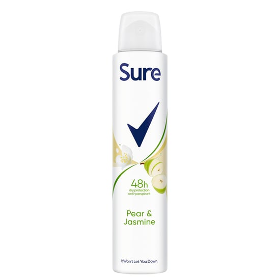 Sure Women Deodorant Spray Pear & Jasmine with 48Hrs Protection 200ml, 6 Pack