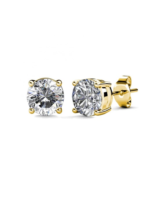 Mary Earrings - Gold and Crystal - Image 1