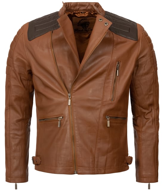 Rock Creek Lederjacke Hellbraun