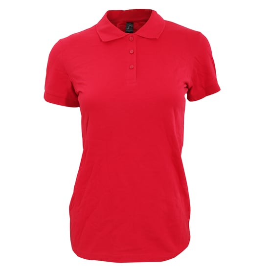 SOLS Dames/dames Perfect Pique Poloshirt met korte mouwen (Rood) - Image 1
