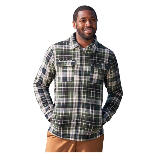 Mountain Warehouse Mens Stream II Flannel Lined Shirt (Khaki) - Image 4