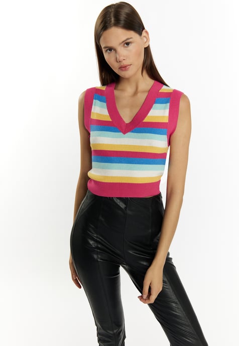 Mymo gebreide trui Dames Roze Veelkleurig - Image 3