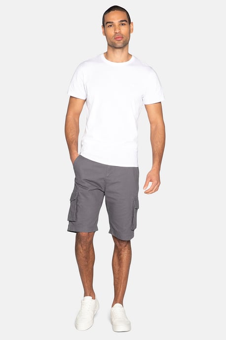 Charcoal Cotton 'Bute' Cargo Shorts