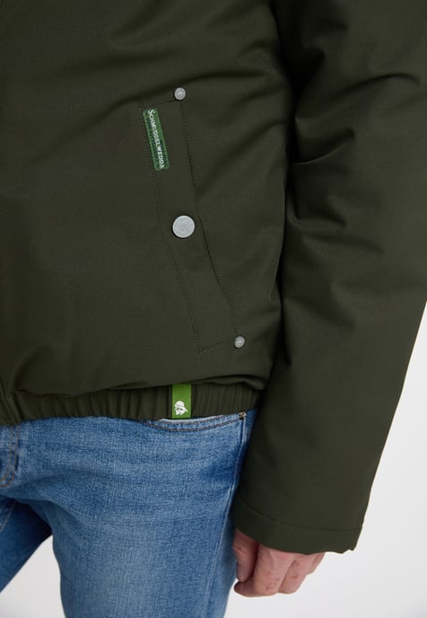 Schmuddelwedda Winterjas gemaakt van gerecycled polyester yuka Heren donkere olijf - Image 5
