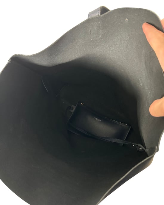 Saint Laurent Bold Shopping Tote-väska i svart kalvskinn - Image 5