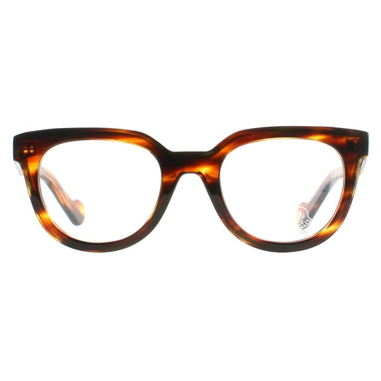 Moncler Round Unisex Shiny Light Brown Glasses