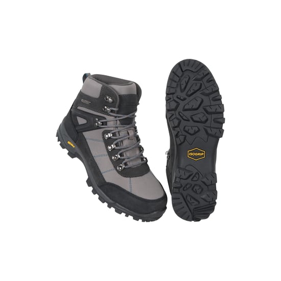 Mountain Warehouse Mens Storm Extreme Suede Waterproof Hiking Boots (Dark Grey)