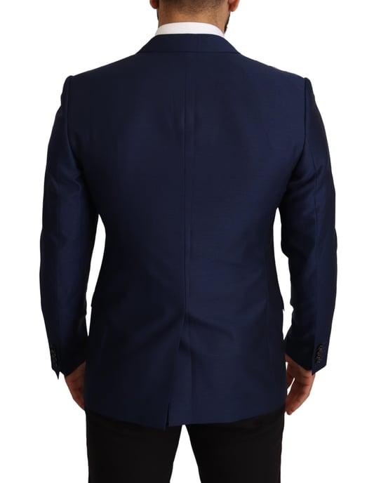 Dolce & Gabbana Heren Navy Blauw Slim Fit Jasje MARTINI Blazer - Image 2