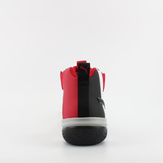 Puma Legacy MM Red Textile Mens High Top Lace Up Trainers 194048 04 - Image 2