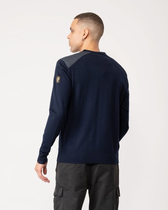 Belstaff Kerrigan Mens Merino Wool Crew Neck Jumper - Image 3