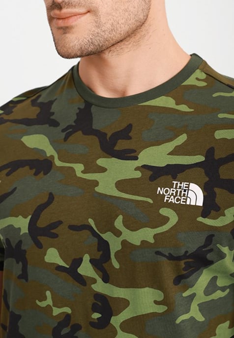 The North Face Mens T Shirt SS Simple Dome Tee Camo Print - Image 3
