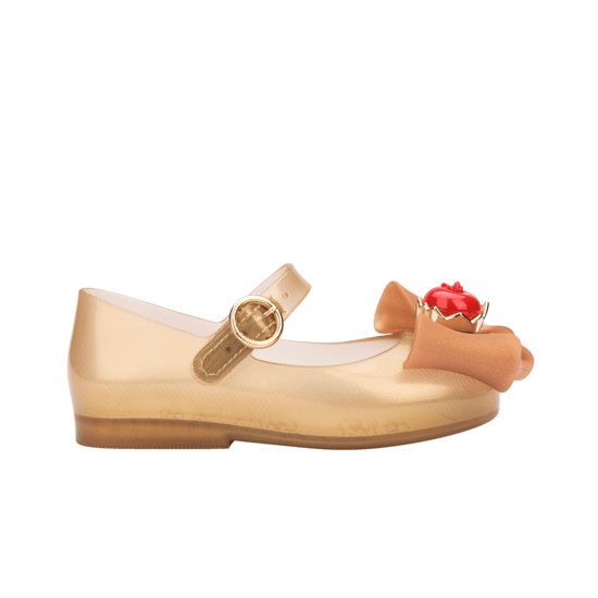 Sweet Love x Snow White Pearlish Beige/Gold Flats - Image 1