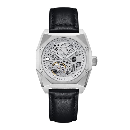 Heritor Automatic Elliott Leather-Band Watch