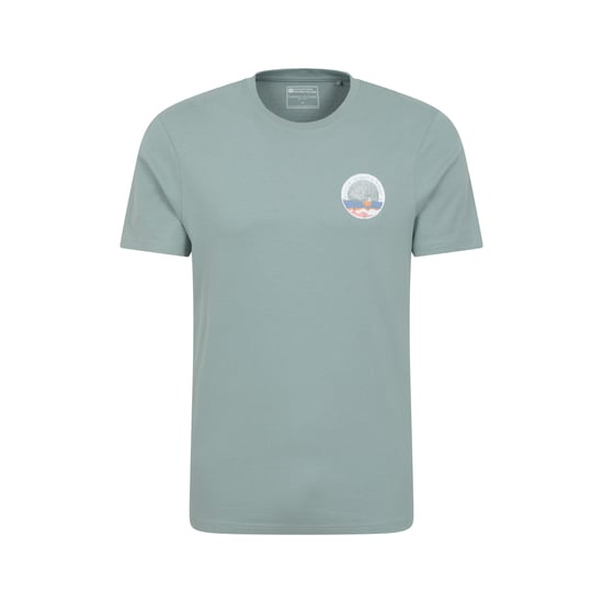 Mountain Warehouse Mens Padstow Printed Organic T-Shirt (Pale Green)