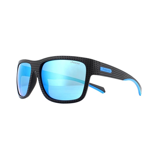 Polaroid Sport Sunglasses 7025/S EL9 5X Black Blue Mirror Polarized
