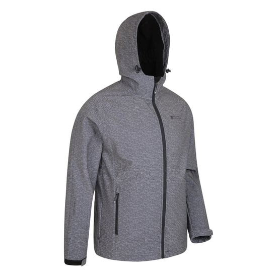 Mountain Warehouse Heren Exodus bedrukte waterdichte Soft Shell jas (Grijs) - Image 4