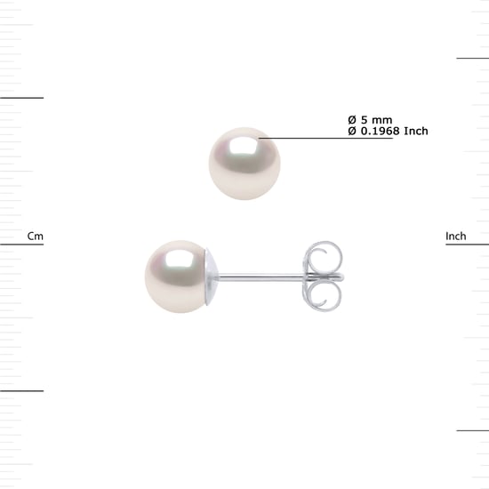 DIADEMA - Earrings - White Gold and Japanese Akoya Cultured Pearl