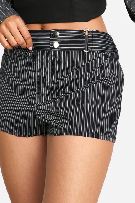 Tailored Pinstripe Micro Shorts - Image 4