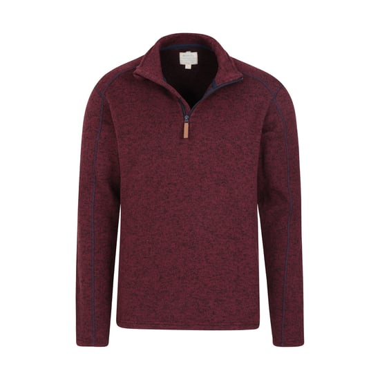 Mountain Warehouse Mens Idris II Half Zip Fleece Top (Dark Red)