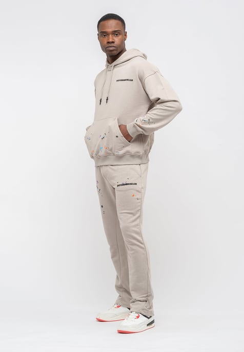 Tom Barron Men's Paint Splatter Casual Tracksuit Oversize