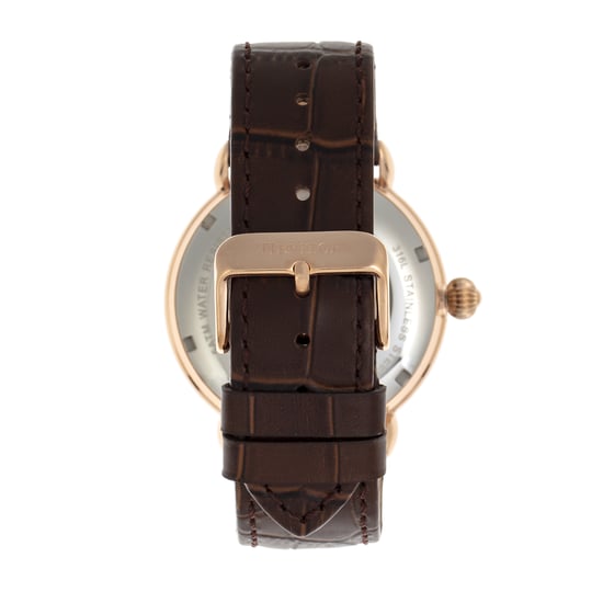 Heritor Automatische Mattias Leren Band Horloge met Datum - Image 2