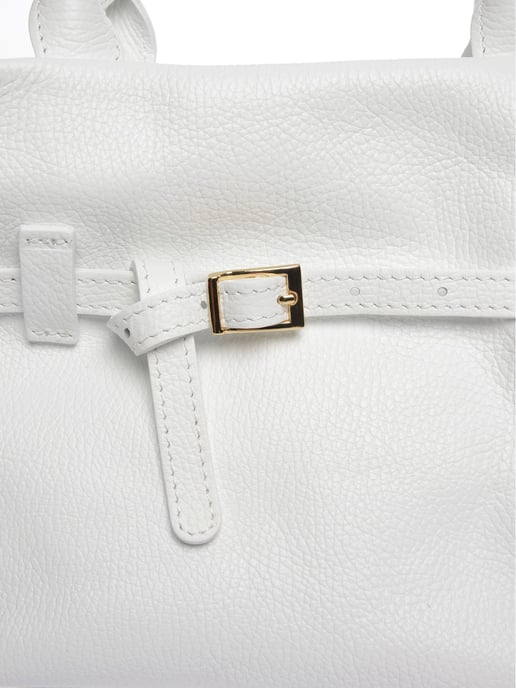 Luisa Vannini Wit Rundleer Tas - Image 3