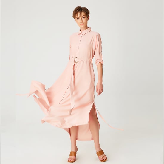 Lange minimalistische shirtjurk - Image 2