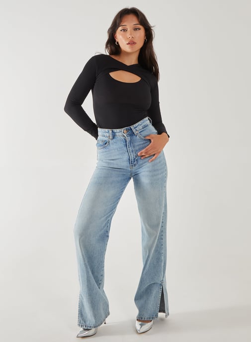 Twist Letterbox Long Sleeve Bodysuit