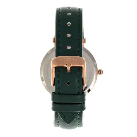 Bertha Emily parelmoeren horloge met leren band - Image 2