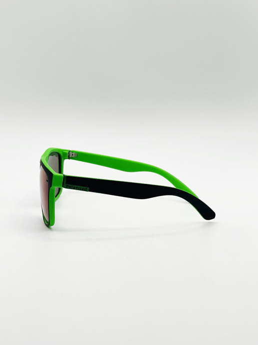 Matte Wayfarer Sunglasses with Case - Polarised With Blue Mirrored Lens - Image 4